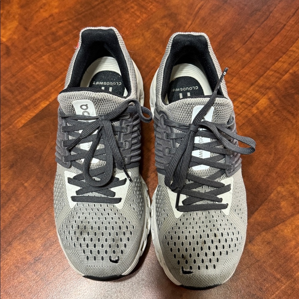 On Running Shoes in Gray and White